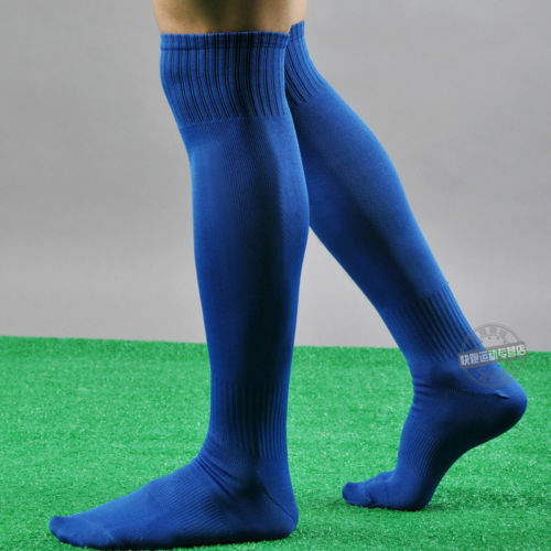 

2020 Fashion Mens Sport Soccer plain Long Socks Over Knee High Sock Baseball Hockey 6 Colors, Black