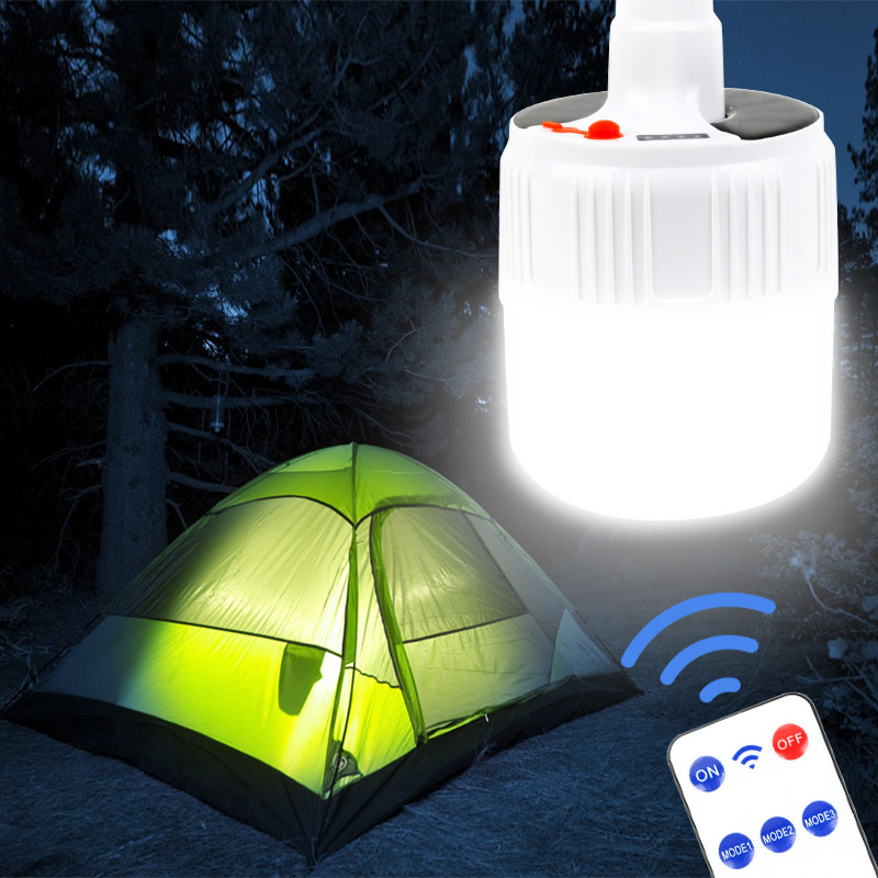 

Portable Lanterns 100W Camping Lantern Solar LED Light Mini Tent Lamp DC/Solar Rechargeable Emergency