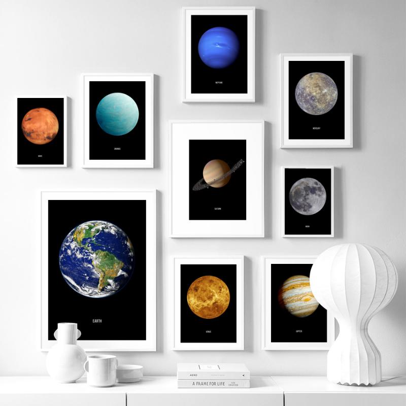 

Paintings Earth Moon Mars Saturn Uranus Planet Nordic Posters And Prints Wall Art Canvas Painting Picture For Living Room Decor