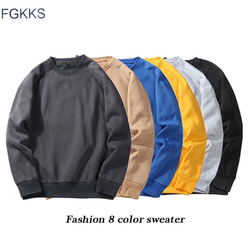 

FGKKS Fashion Brand Men Hoodie 2020 Autumn Male Solid Color Sweatshirts Hoodies Men' Hip Hop Pullover Hoodies EU Size, Dark gray