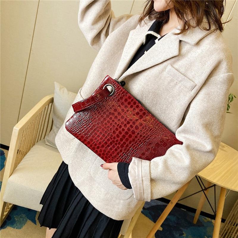 

Fashion Women's Clutch Bag Pu Leather Women Envelope Evening Bags 2020 New Female Clutches Ladies Handbag Bolsa Feminina Purse, Black