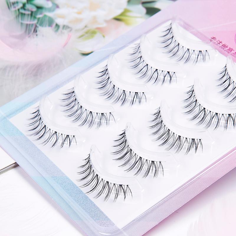 

YOKPN Japanese False Eyelashes Handmade False Eyelashes Sharpened Air Feeling Natural Thick Realistic Curling Red Net
