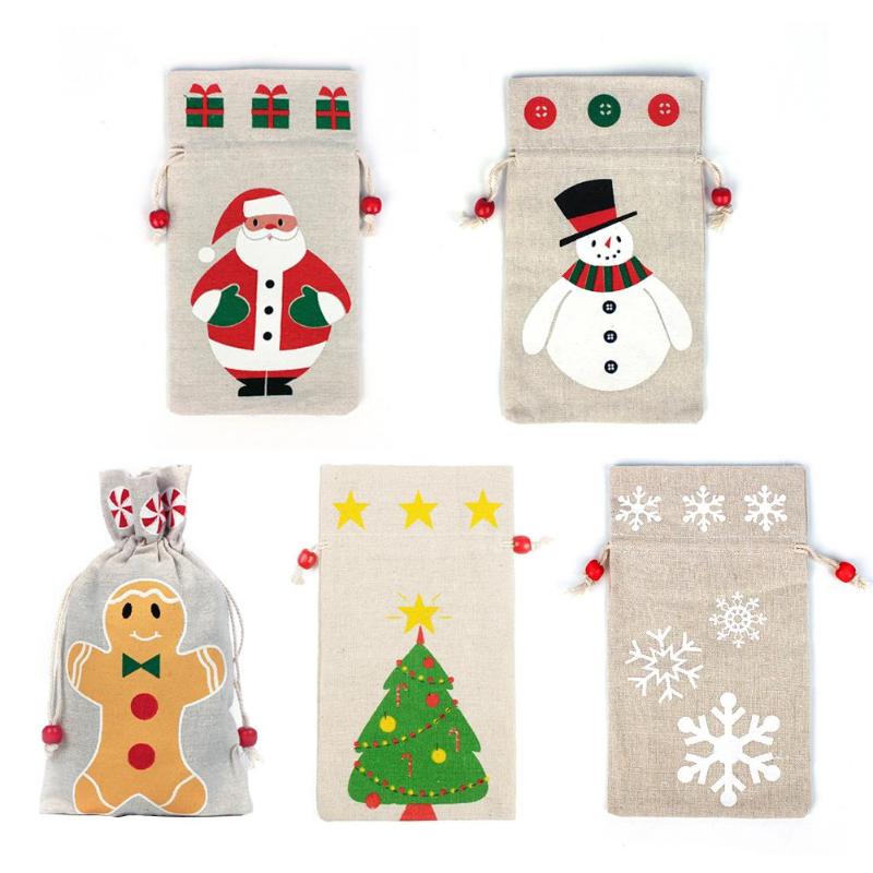 

Christmas Decorations Drawstring Gift Bag Candy Bags With Large Size Wrapping Present Pouch For Tree Decoraton