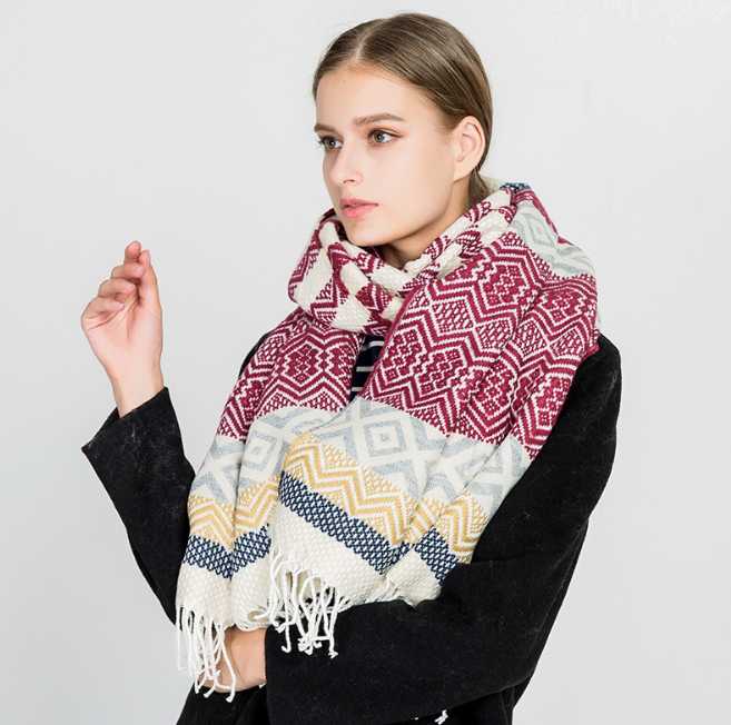 

185*68cm Cashmere imitation Shawl Scarf Autumn Winter Scarves Men Foulard Square Hijab Ladies wrap muffler pareo female hijab