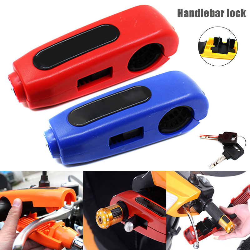 

New Motorcycle Handlebar Grip Brake Lock Universal Colourful Anti Theft Lock