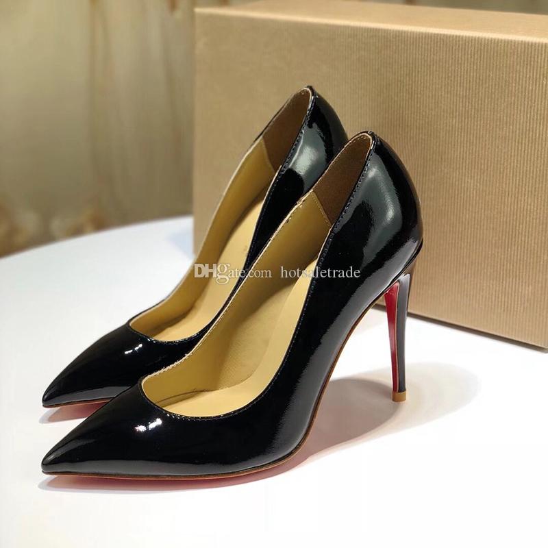 

Luxury High Heel Women Leather Dress Shoes Designer Black Stiletto Heel Shoes Women Wedding Party Dress Shoes With Black, Beige