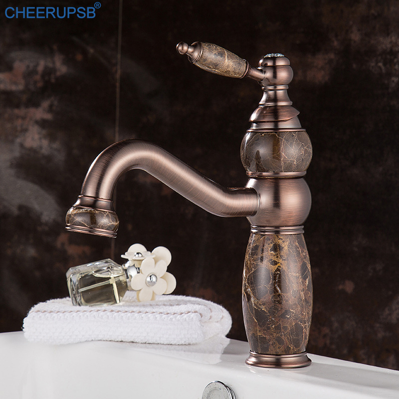 

Wash Basin Jade Faucet Hot Cold Water Mixer ORB Tap Bathroom Luxury White Faucets Washroom Single Handle Deck Mounted Taps Kraan