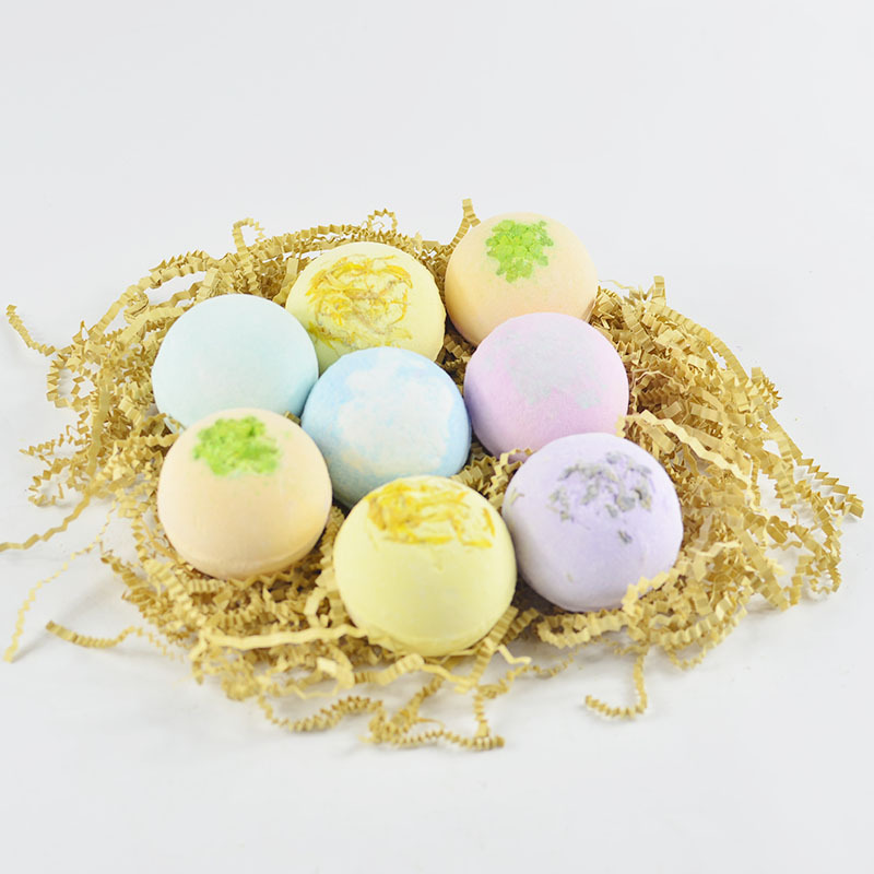 

Hot Selling Gift Set Private Label Handmade Colorant Press Bubble Natural Vegan Organic Fizzy CBD Hemp Bath Bombs for Kids