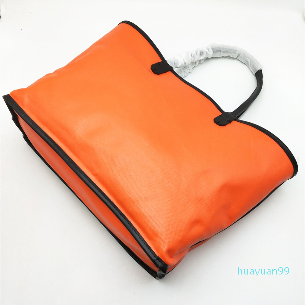 

New- Shopping Beach Bag Tote Bags Purses Canvas With Real Leather Trim And Handle, Red