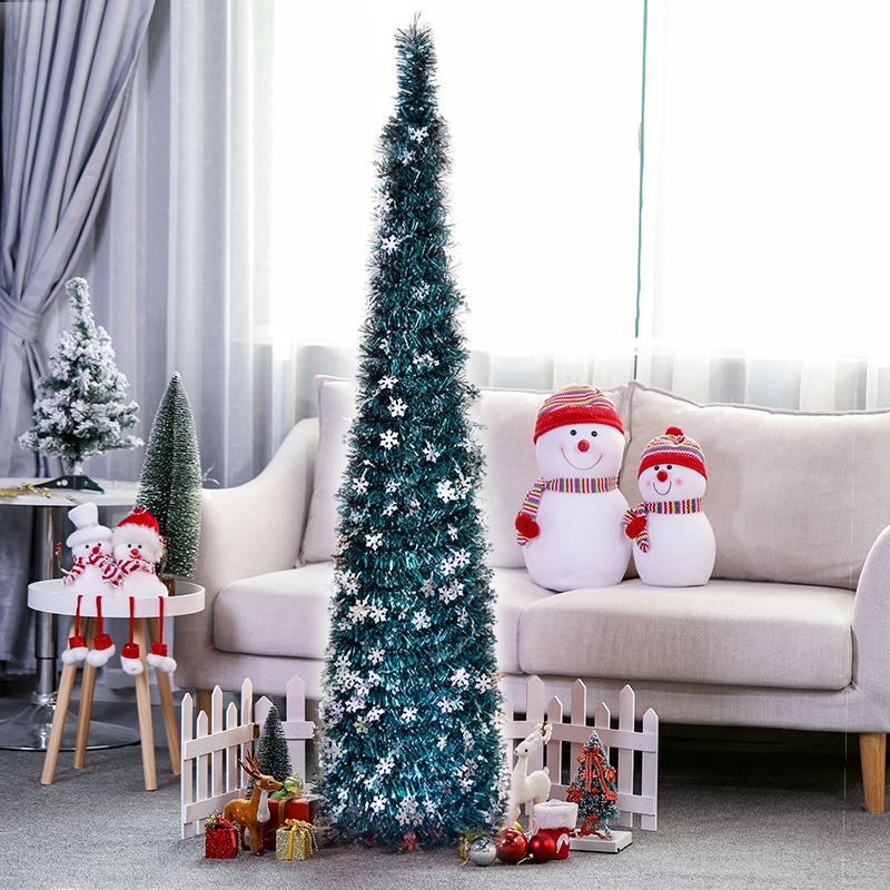 

Christmas Tree Collapsible Popup Decorations Sequin Tinsel Artificial With Stand Christmas Trees Decorations New Year Pine Trees