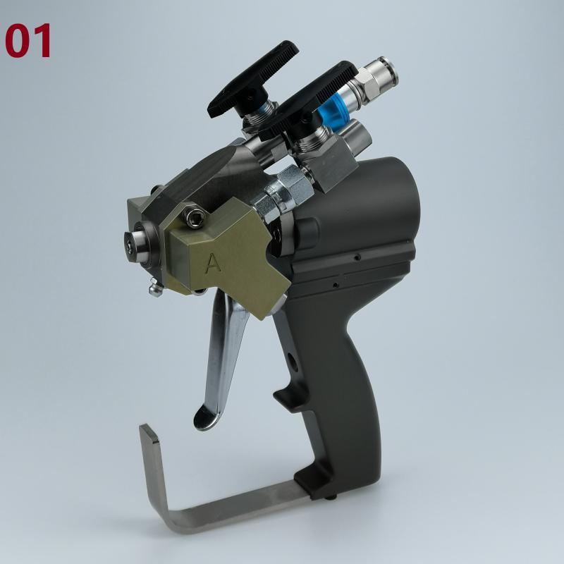 

P2 gun, A5 spray gun ABRA501 with 01 Mix Chamber for mediem flow output spray polyurethane foam applications