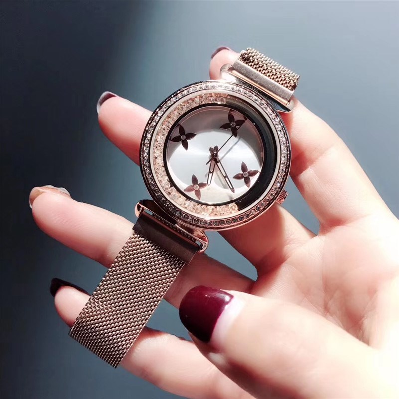 

2020 New luxury mens watches Three needle series Quartz watch women designer watches Loui Brand fashion Mesh belt gift for girl free shippin