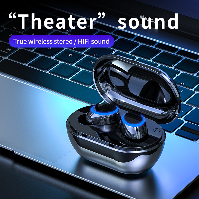 

A2 tws Bluetooth Headphone Wireless Earphone touch control 8D sound Hifi Stereo Bluetooth 5.0 Earbuds for all smart phone, Black