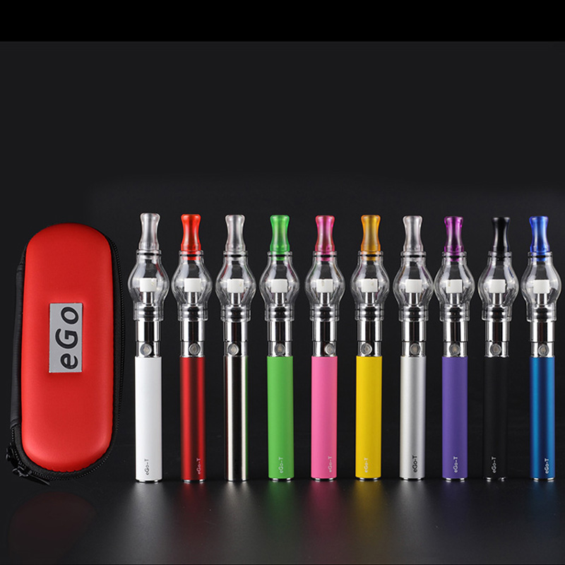

Electronic cigarette starter kit ego-t battery with M6 glass globe tank for wax vape pen zipper case glass pipe vaporizer wax pen