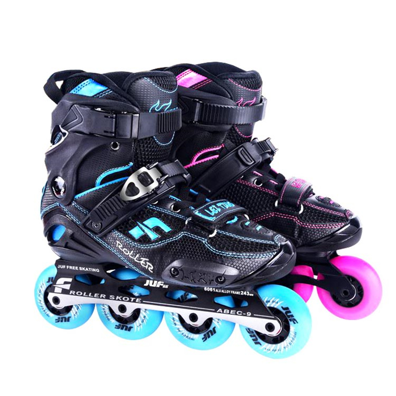 

JK Roller Skates Original JU-F LEITING Inline Skates Adult Kids Roller Skating Shoes Slalom Sliding Skating Patines, Black-yellow