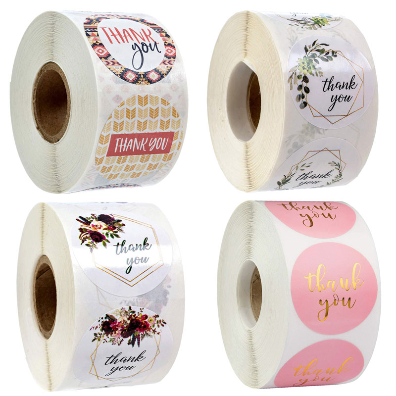 

Different Style 1inch Thank You Seal Label Stickers DIY Gift Decoration Cake Baking Bag Package Envelope Decor
