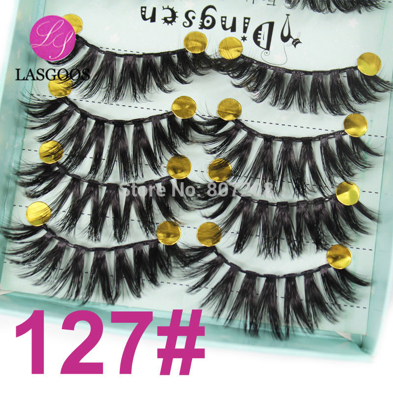 

10 Pairs/Lot 3D Deep V Volume Winged False Eyelashes Fluffy Eye Lash Extension Lashes Strips For Fashion Lady Make-up 3D-127
