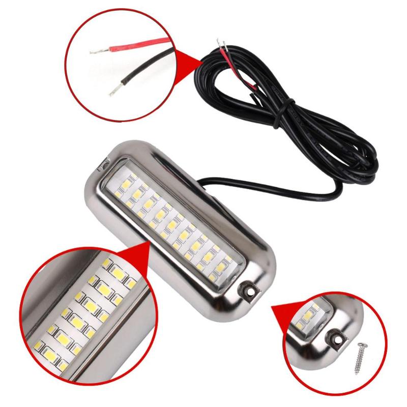 

27 LED Underwater Pontoon Boat Transom Night Light Water Landscape Lighting for Marine boat Accessories, As pic