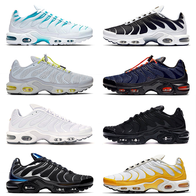 

NEW ARRIVAL 2021 Triple Black Plus Tn SE ALL White Blue Fury Running Shoes Hyper Blue Lacing Yellow Sport Men Trainers Sneakers 40-46, C27 have a day 40-46