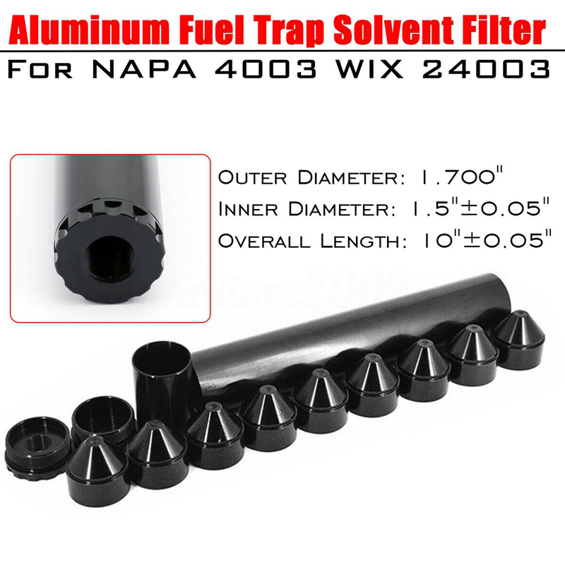 

10" Aluminum Car Fuel Filter For NAPA 4003 WIX 24003 Solvent trap 6061-T6 Aluminum Fuel Filter Auto Fuel Systems Parts