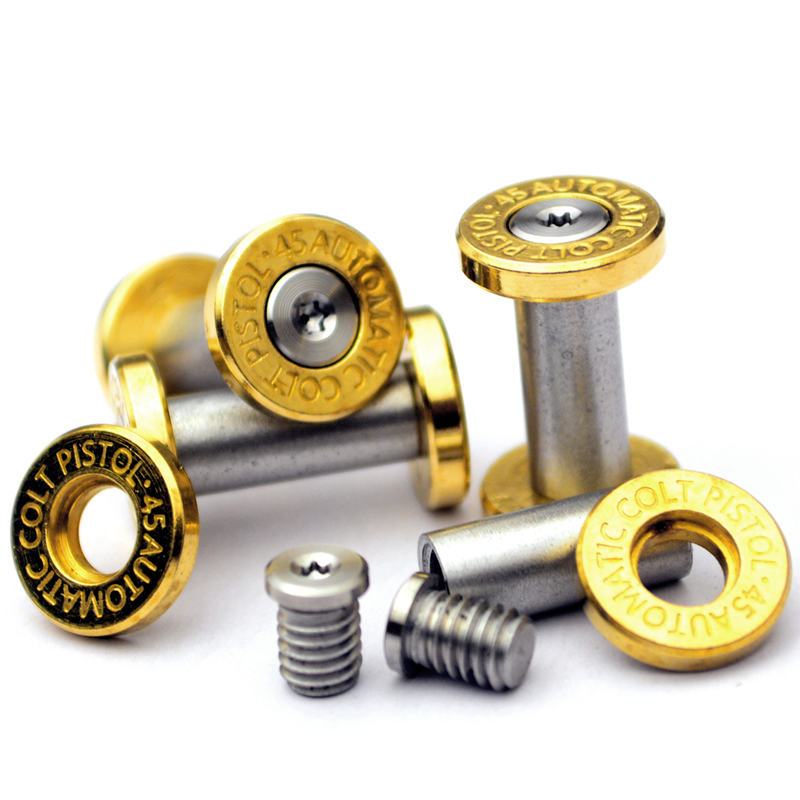 

Brass Bottom Fire Screws Handle Strap Rivets Screws Stainless Steel Locks Straight Knife Fasteners Tool DIY 2pcs