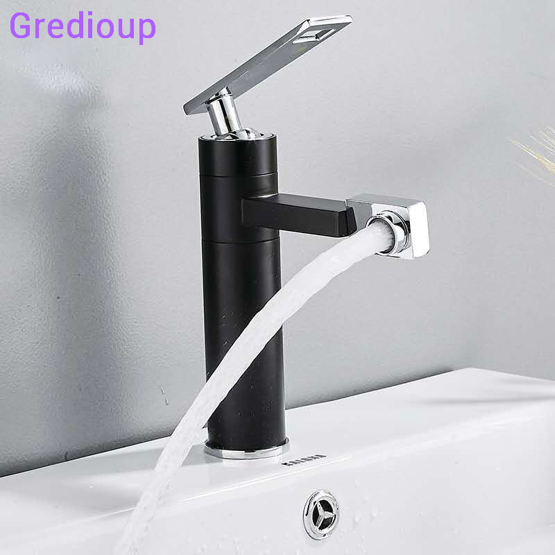 

Black Wash Basin Faucet Brass Modern Bathroom Basin Tap White Stream Deck Faucet Sink Hot Cold Water Taps Mixer Bathroom Faucets