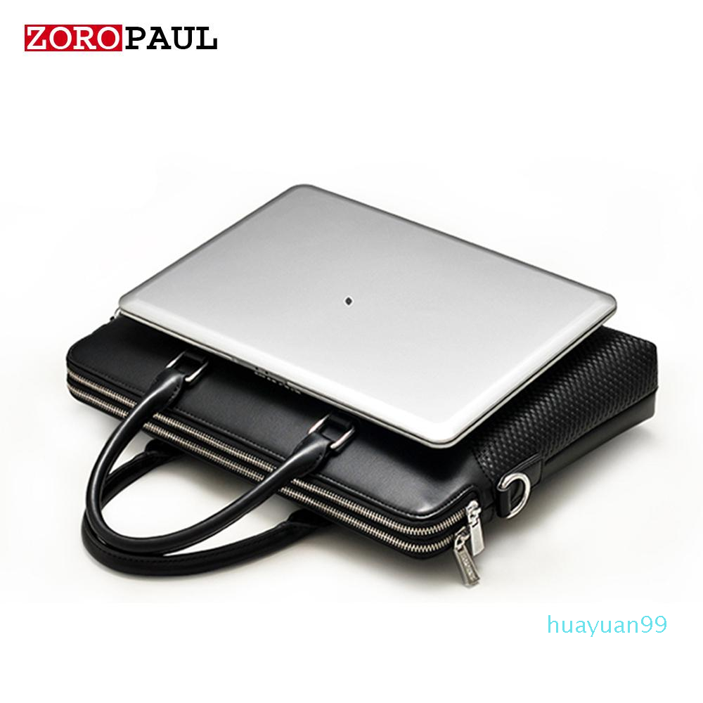 New-Men's Fashion Male Set Business briefase for Man High Quality Designer Bag PU leather Briefcase-image-566609832