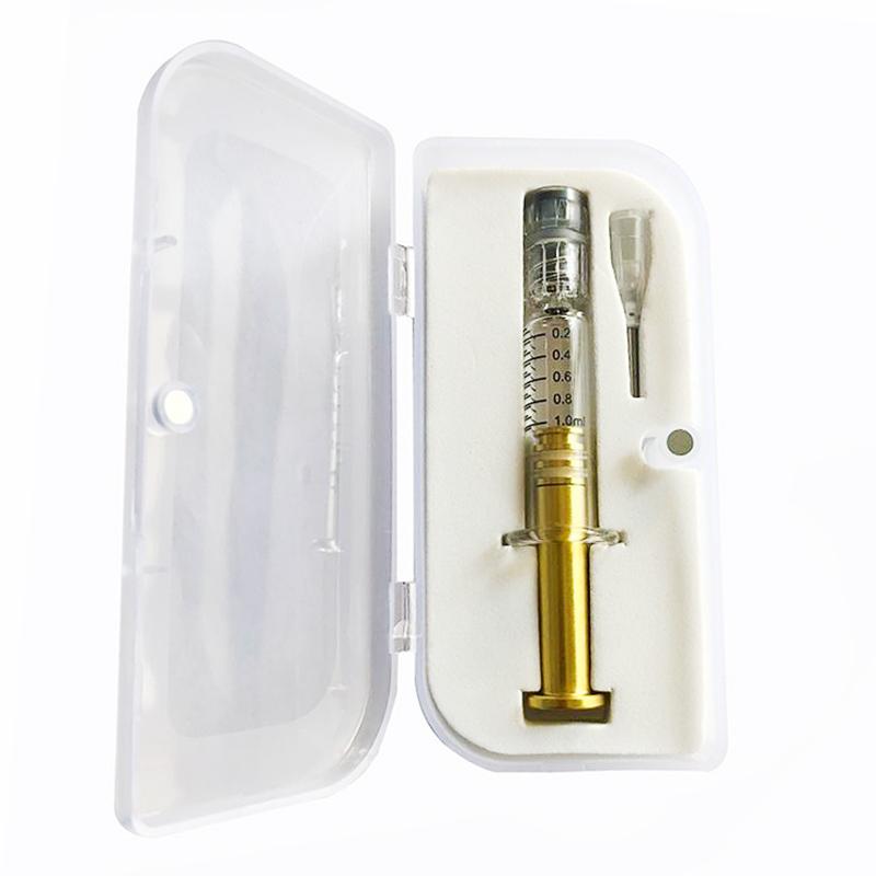 

1ml Gold silver metal twist plunger Luer Lock or head 1ml Glass Syringe glass container For co2 Oil Cartridge Glass cartridge thick oil Tank