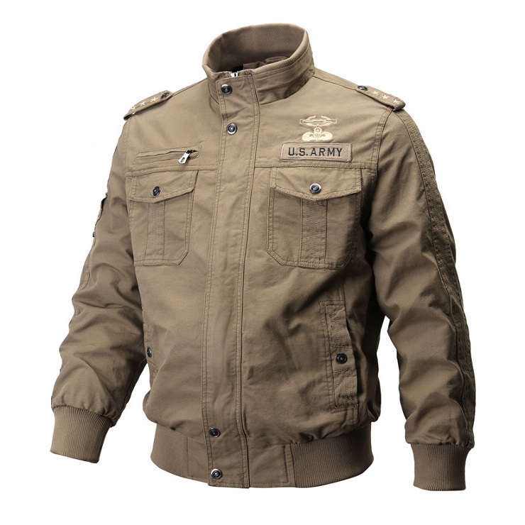 

2020 Fashion Jackets Mens Tooling Jacket Fashion Washed Letter Printed Long Sleeve Jackets Mens Autumn Outerwear Casual Coats, Black