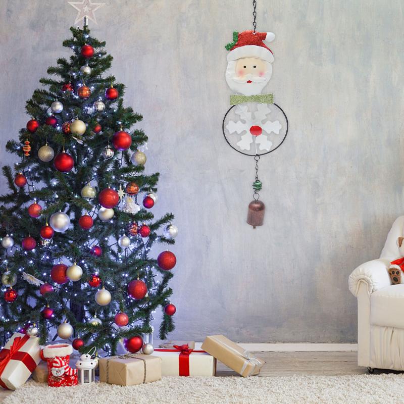 

Christmas Bell Decorations Iron Art Wind Chime Pendant Hanging Ornaments Bell Pendant for Garden Yard