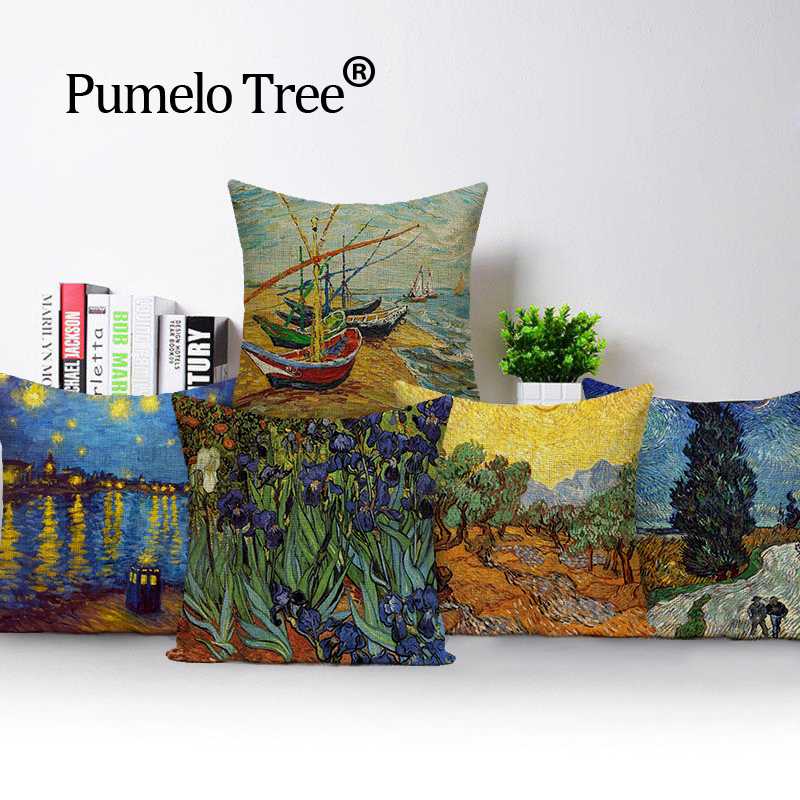 

Square colorful abstract oil painting cover cushion 45*45 Car Beds New Design cushion print Outdoor Custom cover, L263-1