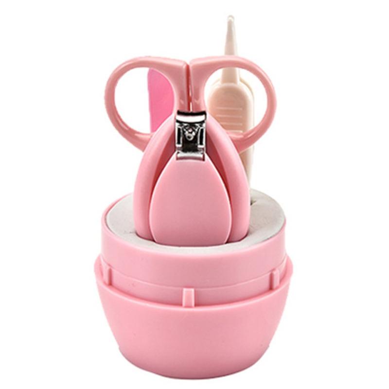 

Reusable Nail Care Set 4 Pcs Cute Portable Newborn Baby Kids Solid Nail Clippers Fileset Health Care Accessories