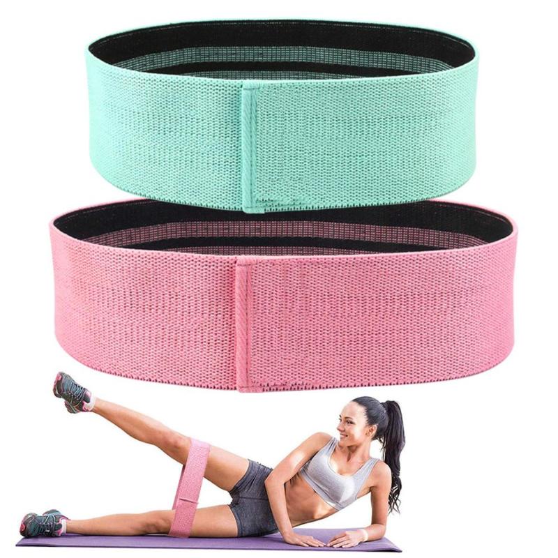 

1PC Hip Band Cotton Yoga Resistance Band Wide Booty Exercise Legs Loop For Circle Squats Training Anti Slip Rolling