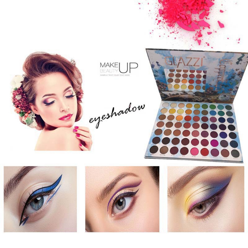 

Pearlescent Matte Blend Eyeshadow Palette Multicolor Optional Makeup E2, As show