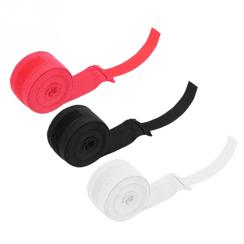 

1 Pair Sports Safety Boxing Bandage Elastic Sanda Hand Wrap Bandage Punching Handwrap Protector for Boxing Muay Thai, Red 2.5m