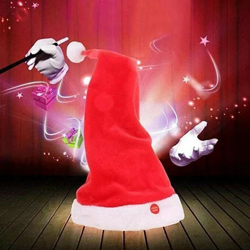 

Christmas Party Electric Christmas Toy Musical Hat Singing And Dancing Funny Hat Gift for Kids
