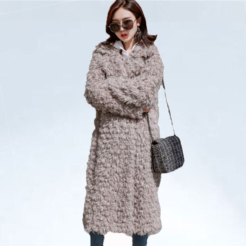 

Long Faux Fur Jacket Coat Thick Warm 201 Women Winter Jackets Coats Shaggy Fluffy Outerwear Women Fashion Soft Overcoat Fur Coat, Gray