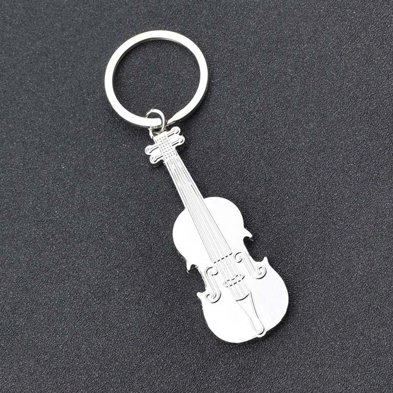 

Musical Instrument Guitar Keychain violin Key chains holder key ring Bag Hangs fashion jewelry Promotion gift hip hop jewelry