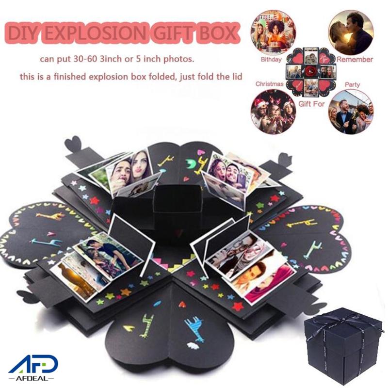 

DIY Surprise Love Explosion Box Handmade Explosion Gift Box Anniversary Scrapbook DIY Photo Valentine'S Gift