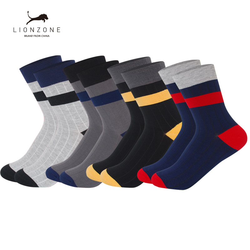 

The Daily Fashion Men Socks With Vertical Stripes Bright-Colored Brand Breathable Movement Casual Bamboo Socks, Color2