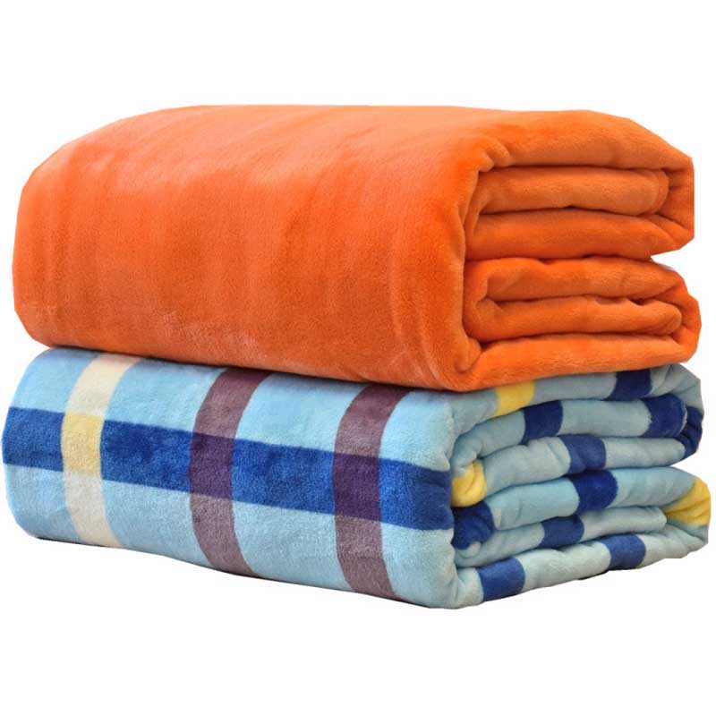 

Plaid Coral Fleece Blanket Soft Warm Flannel Throw Blanket Solid Color Plaid A on the Sofa Adult Kid Bedspread Bed Cover