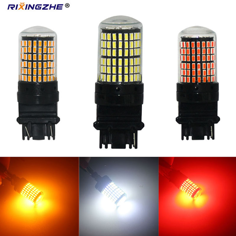 

RXZ 1PC Canbus T25 3156 P27W 3157 P27/7W 144SMD 4014 LED Car Light Bulb Car DRL Turn Signal Light brake Clearance LED 12V, As pic