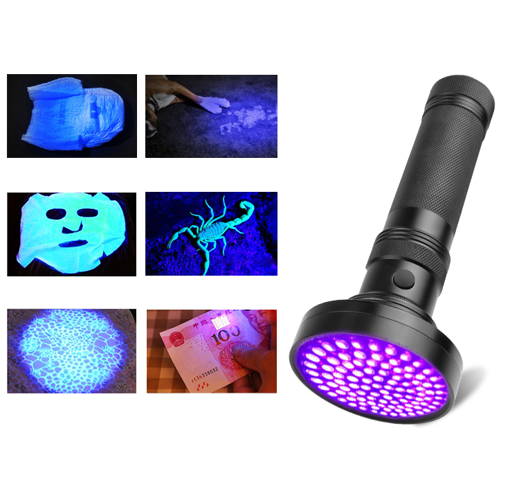 

100 LED UV Blacklight Super Bright 10 W 395 nm Violet Ultra Hand Lamp UV Torch Light For Money ,Bed Bugs ,Scorpions