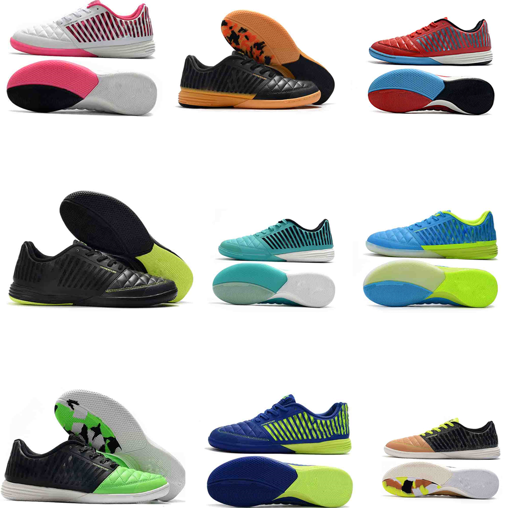 

2020 mens soccer cleats Lunar Gato II IC Indoor soccer shoes MD Leather Skin football boots Tacos de futbol, Fullblackic