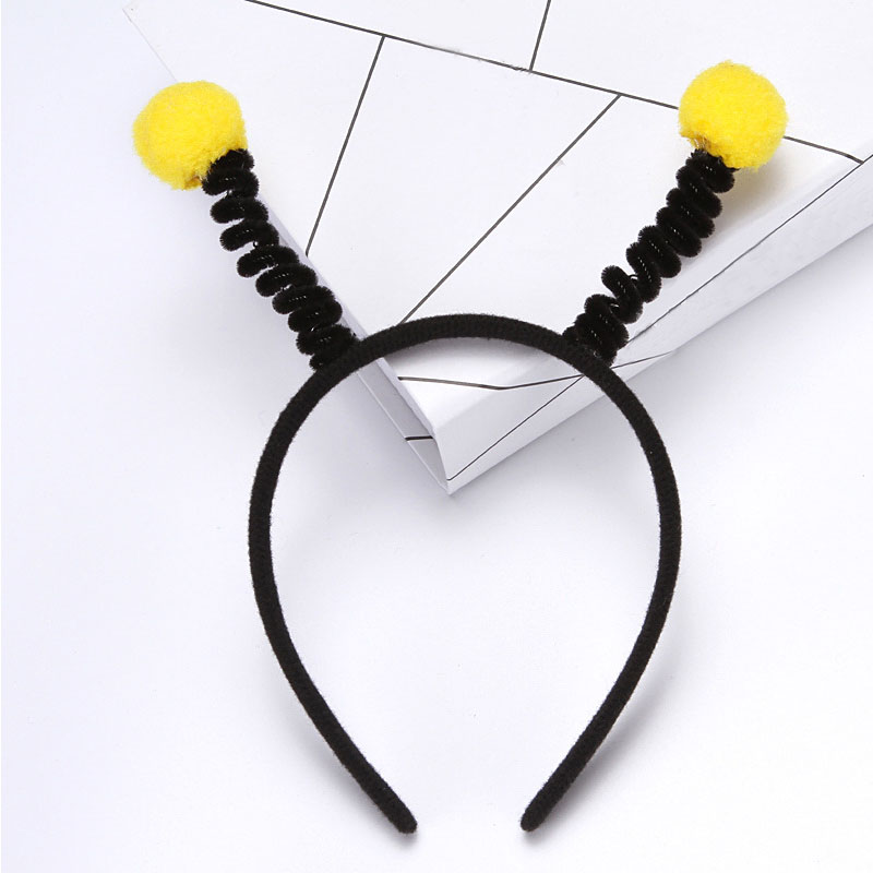

Adorable Cute Alien Antenna Headwear Ball Hair Band Hair Hoop for Halloween Bee Ladybird Role Play Birthday Party Supplies, Black