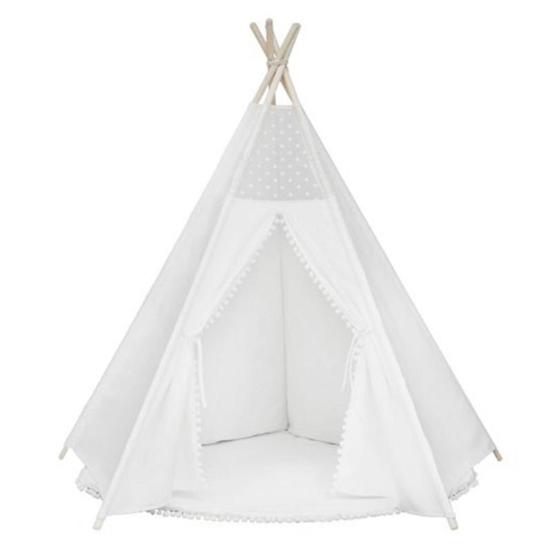 

Teepee Tent for Kids Foldable Children Play Tents for Girls and Boys 100% Cotton Canvas Playhouse Toys Girl and Child