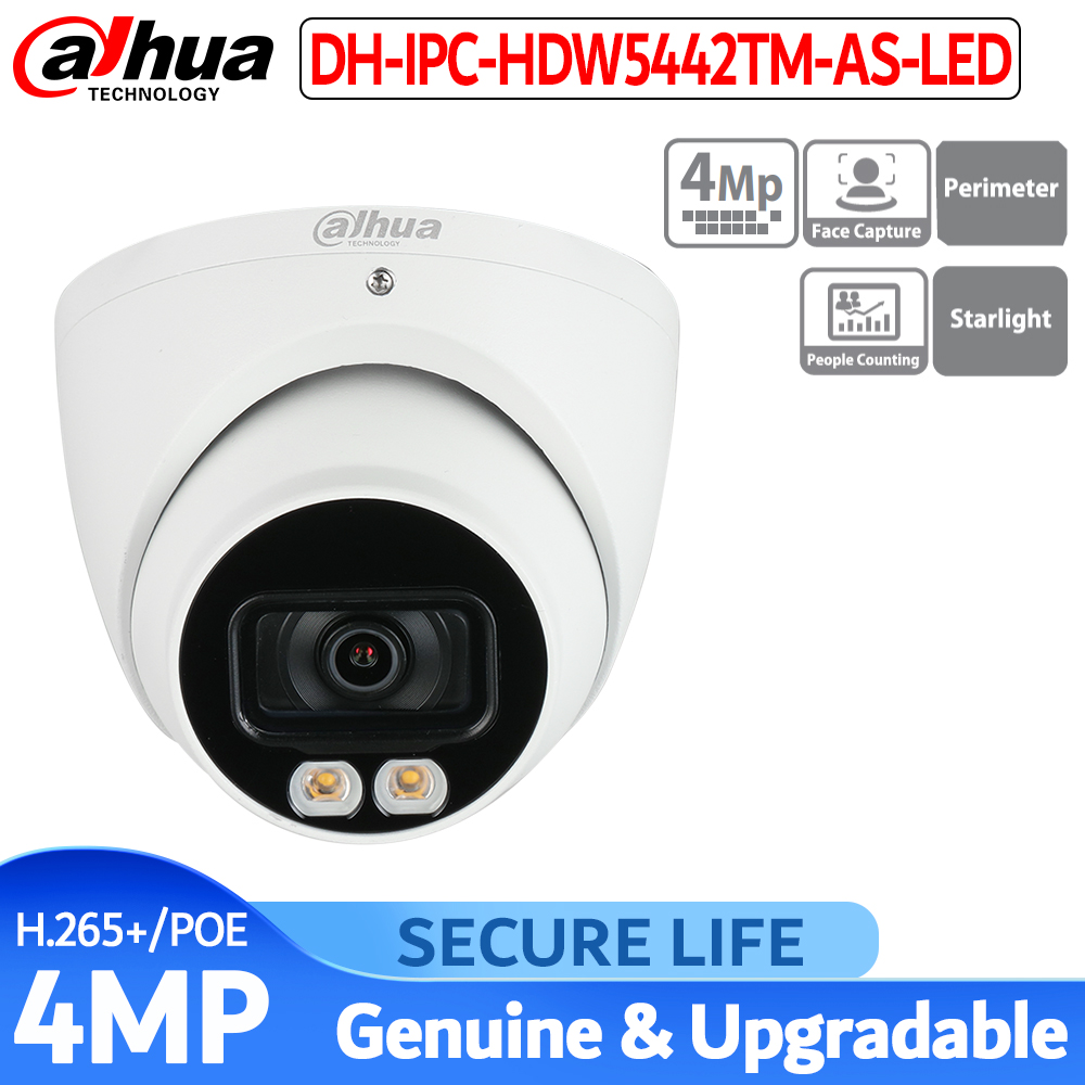 

IPC-HDW5442TM-AS-LED 4MP IP Camera Built-in MIC 24 Hours Full-color IP67 WDR Eyeball AI Network Camera Surveillance Siren Alarm