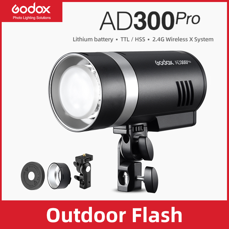 

In Stock Godox AD300Pro Outdoor Flash Light 300WsL 2.4G 1/8000 HSS with Battery for Fuji Pentax