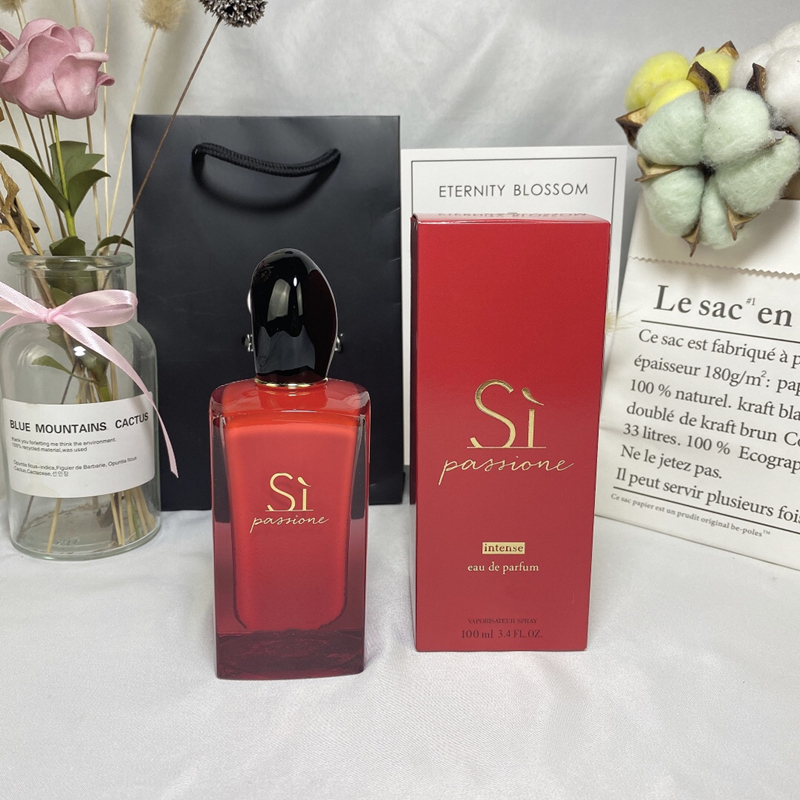 

Selling High-End Women Perfume intense passione 100ml EDP Red Passion Spary Vaporisateur Flower Frangrace Free Delivery in Box
