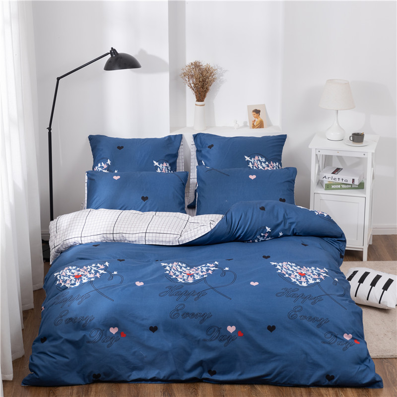 

X-1015 Printed Solid bedding sets Home Bedding Set 4-7pcs High Quality Lovely Pattern with Star tree flower